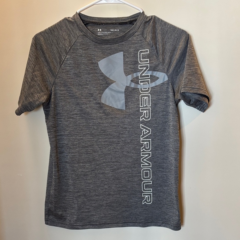 Under Armour Boys Charcoal Athletic Tee